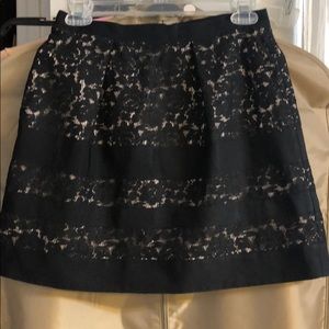 J Crew black lace skirt